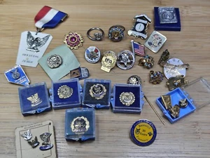 Vintage Lot Of F.O.E Fraternal Order of Eagles Pins Fraternal Rhinestone+More - Picture 1 of 14