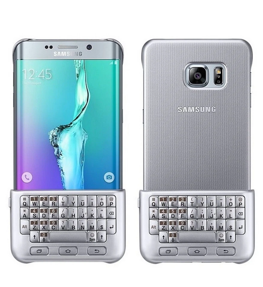 COVER +TASTIERA ORIGINALE SAMSUNG GALAXY S6 EDGE PLUS G928 SILVER TASTI CUSTODIA - Immagine 1 di 1