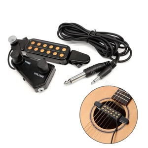 Acoustic Guitar Pickup for Sound Hole Magnetic Preamp EQ Equalizer Tuner P-011 - Picture 1 of 11