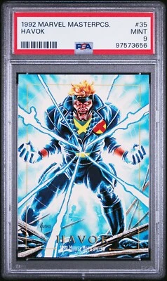1992 Marvel Masterpieces Havok #35 PSA 9 Mint - Image 1 of 2