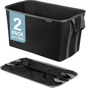 Collapsible Laundry Baskets, Midnight Black/Shadow Gray 2PK - 60L (16 Gal) - Picture 1 of 7