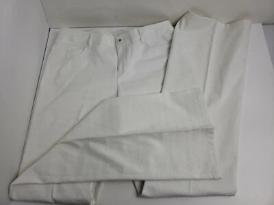 White Pants Textured Classiqes Entier sz 6 Textured Boot Leg  b18 - Изображение 1 из 4
