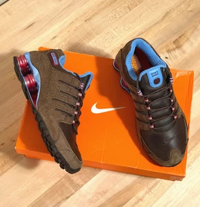 $870 Ultra Rare Size 8.5 Nike Shox NZ Embossed Brown Leather 313654-222 HOT! 🔥 - Picture 1 of 24