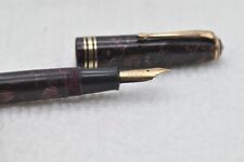 Lovely Rare Vintage Conway Stewart 58 Fountain Pen Red Hatched Pattern Duro Nib