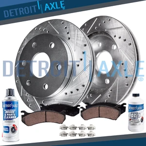 Front Drilled Rotors Brake Pads for Nissan Pathfinder Frontier Xterra Equator - Picture 1 of 5