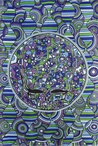 Nuevo Mini Tapiz Bajo el Mar 30x45" Grateful Dead Azul Verde Roba Tu Cara - Imagen 1 de 2