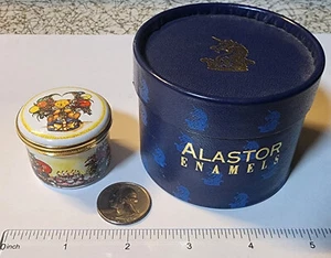 Alastor Enamel Happy Birthday Hinged Trinket Box Teddy Bear Hearts & Balloons - Picture 1 of 6