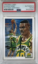 Shawn Kemp auto signed Upper Deck 1991 card #96 Cleveland Cavaliers PSA Encap