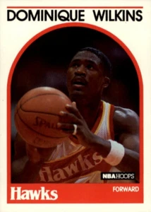 Tarjeta de baloncesto Dominique Wilkins-Atlanta Hawks-1989-90 Hoops #130 - Imagen 1 de 2