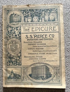 Scarce 1924 THE EPICURE In-House Magazine of SS Pierce Boston Grocer Imports 45p - Picture 1 of 13