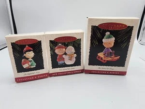 Hallmark Keepsake Peanuts Adornos Lote De Tres 1993, 94, 95 - Imagen 1 de 7