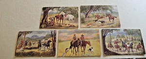 5 CARDS ADAM LINDSAY GORDON THE SICK STOCKRIDER CHARLES HAMMOND ARTIST P/M 1908 - Picture 1 of 2