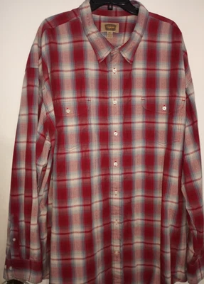 😃Foundry MULTICOLOR Pocket Long Sleeve Men Button Front Shirt 5XL NWOT NEW - Image 1 of 4
