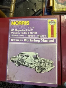 Morris Oxford Mg Wolsely 1959 -1971 Workshop Manual 1489cc 1622cc Haynes - Picture 1 of 7