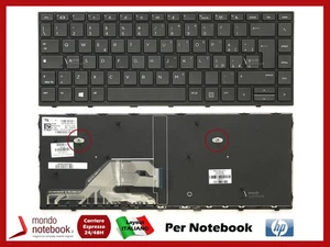 TASTIERA ITALIANA KEYBOARD PER NOTEBOOK HP PROBOOK G5 SERIES 430 440 NERA - Zdjęcie 1 z 1