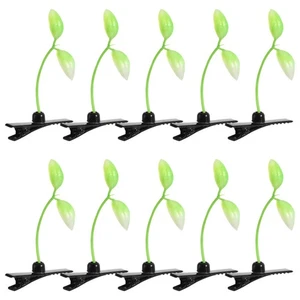 10pcs Girls Sprout Hair Clip Hairpin Headwear (Green) Grass hair clip - Picture 1 of 12