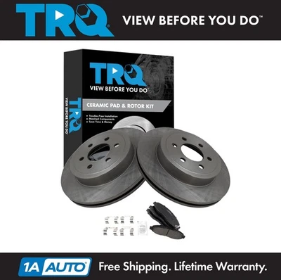 TRQ Front Brake Pad & Rotor Kit Brake Rotor For 2003-2004 Dodge Dakota — 第 1/4 张图片
