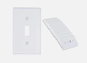 10-Pack Single-Gang Toggle Switch Wall Plate (Wall Switch Cover) in White - Picture 1 of 1