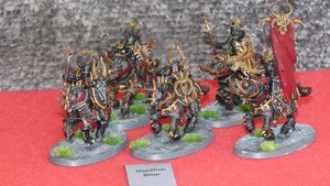Games Workshop Warhammer Chaos Knights Regiment Nicely Painted 5 Models Sigmar - Picture 1 of 21