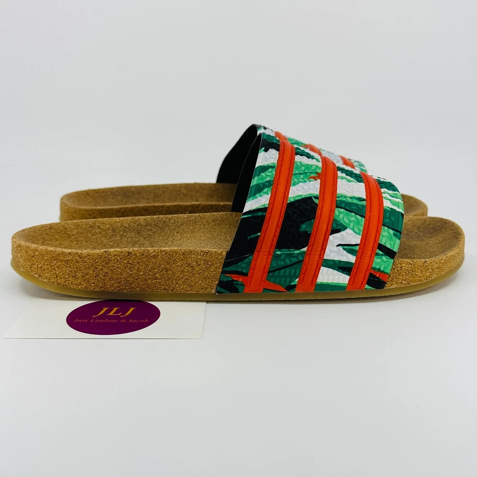 Adidas Para Hombre Adilette Slide Tropical Sandalias Sin Corcho 'Corcho' FZ4128 Talla 8 Foto 1 de 4