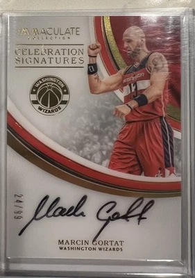 Marcin Gortat 2016-17 Panini Immaculate Collection - Celebration Signatures /99 - Image 1 of 2