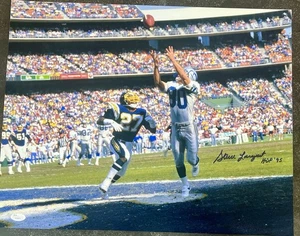 STEVE LARGENT AUTOGRAPHED SIGNED 16X20 PHOTO  SEATTLE SEAHAWKS "HOF 95" JSA COA - Picture 1 of 4