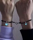 2pcs Couple Glowing In The Dark Magnetic Matching Bracelet Friendship Fashion