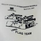 Vintage 1987 Willow Springs Race T-Shirt Long Sleeve Small Mens White CA LA Car 