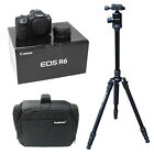 Canon R6 Mirrorless Digital Camera EF R mount adapter Bag Tripod UK NEXT DAY DEL