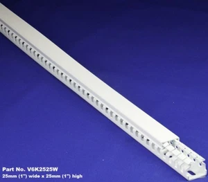25 Sets of 1"x1"x2m White High Density Wiring Ducts & Covers-UL/CE/CSA - Bild 1 von 5