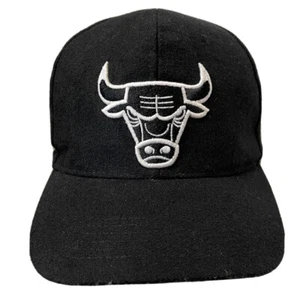 Chicago Bulls BMO Harris Snapback Hat Black White Logo Kick10 Progear - Picture 1 of 5