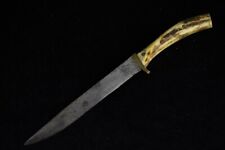 1930's Old Ottoman Turkish Macedonian Deer Antler Stag Marked Blade Knife 12"