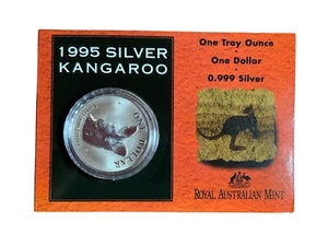 1995 One Dollar 1oz Silver Kangaroo Royal Australian Mint  #02-3 - Picture 1 of 2
