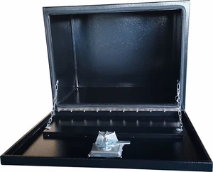 Steel Underbody Toolbox Black 600mm Under Body Under Tray Heavy Duty Ute Tool Bo - Picture 1 of 5