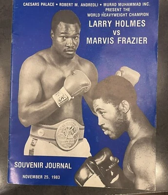 1983 Larry Holmes vs Marvis Frazier Heavyweight Boxing Program Caesar Palace - Image 1 of 4