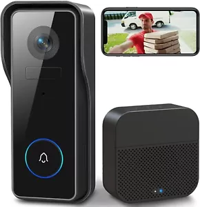 Wireless Video Doorbell with Camera 2K HD Wireless Video Doorbell with Gong C1108 - Picture 1 of 7