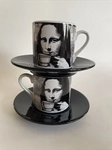 Riviera Signature Mona Lisa Espresso Cups Set of 2 - Picture 1 of 3