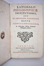 FILOSOFIA - G. G. de Soria: Rationalis Philosophiae Institutiones 1746 Venezia 