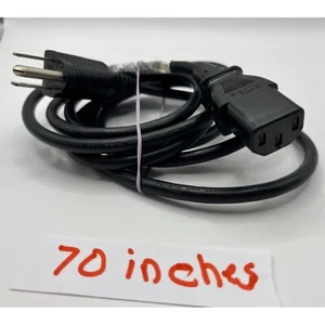 Cable de alimentación de repuesto de cable/cable negro de 70 pulgadas 2b - Imagen 1 de 3
