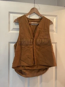 Vintage Red Head Size Medium M Men's Hunting Vest Canvas Tan - Picture 1 of 4