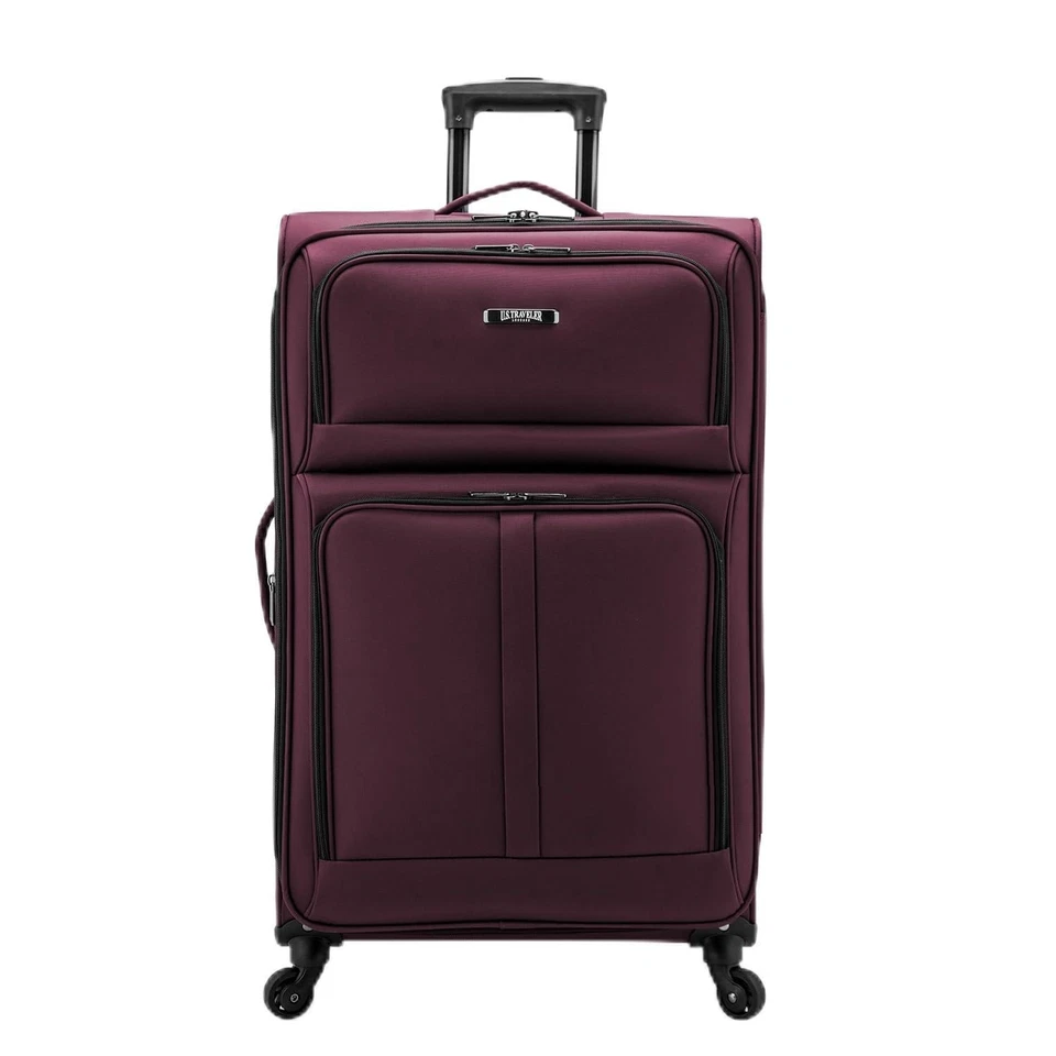 U.S. Traveler US08120R30 Anzio Softside Luggage Burgundy Large