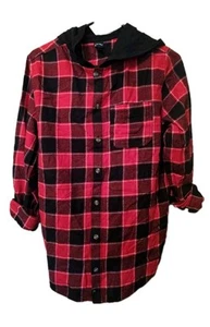 Youth Red Plaid Hoodie Art Class Size XXL 16/18 Unisex New - Picture 1 of 5