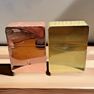 Accendini pesanti in rame massiccio/ottone. Angoli arrotondati. Inserto Risparmio Carburante Personalizzato. - Foto 1 di 21