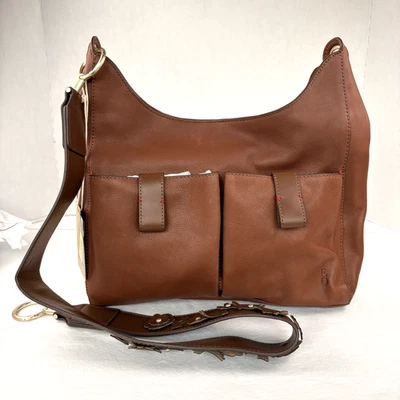 Bolso de Mano ED by Ellen Degeneres Cuero Marrón Grande Nuevo con Etiquetas Correa Decorativa Desmontable Foto 1 de 4