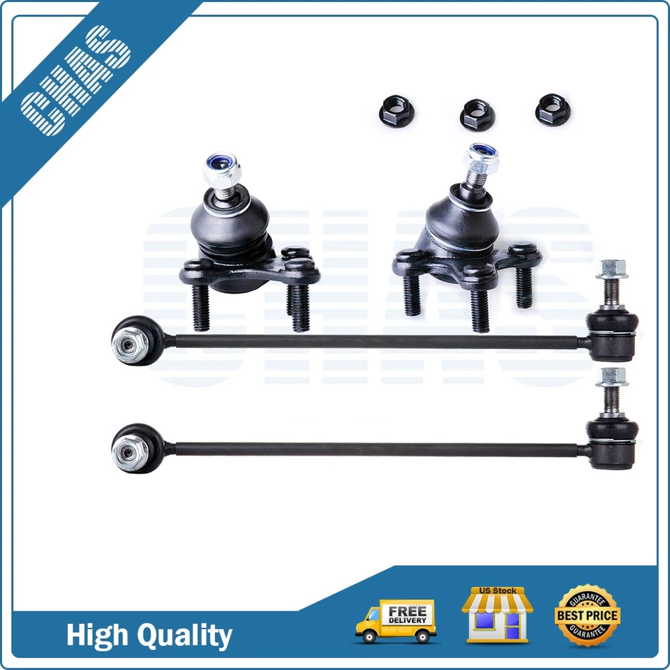 4Pcs Front Ball Joint Sway Bar End Link For 2006-2009 Audi A3 Volkswagen Jetta - Image 1 of 1