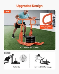 Weight Power Pull Push Sled Workout Fitness Strength Speed Training Sled Orange - Picture 1 of 10