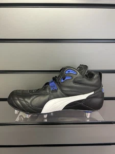 PUMA BARBARIAN HI HARD TOE RUGBY BOOTS, UK SIZE 8, BLACK/ BLUE - Picture 1 of 5