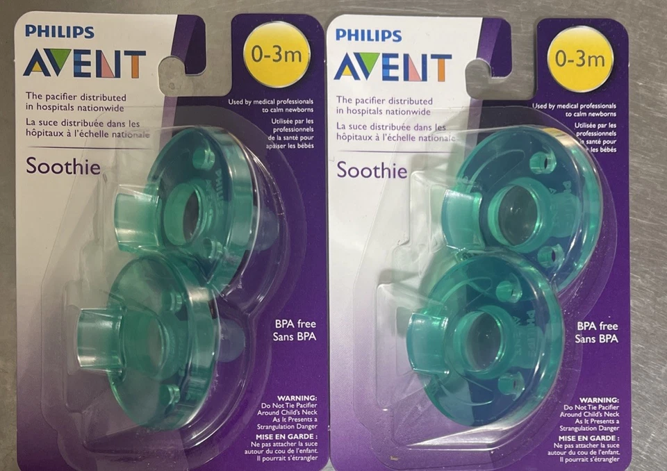 2 упаковки Philips Avent Soothie Paclfler зеленая соска для новорожденных 0-3 м - Изображение 1 из 1