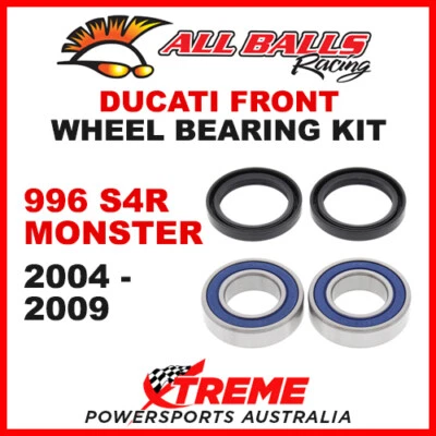 Kit de cojinete de rueda delantera All Balls 25-1404 Ducati 996 S4R Monster 2004-2009 Foto 1 de 2