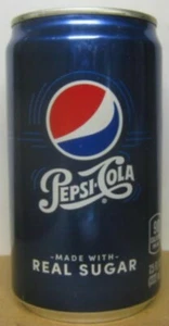 PEPSI-COLA Made With REAL SUGAR 7.5oz, 222ml Soda CAN Pepsico, Purchase NEW YORK - Picture 1 of 4
